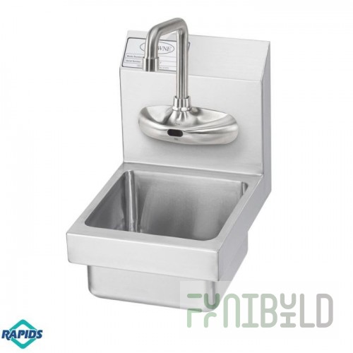 Krowne HS-61 9 Inch Wall Mount MiniMax Hand Sink with Electronic Sensor Faucet