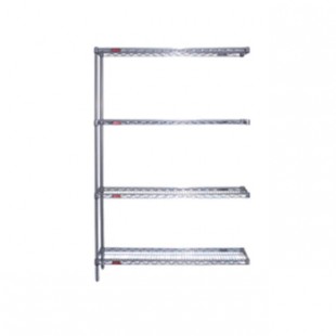 Eagle A4-74-1830V 30 Inch Wire Shelving Unit 4-tier Add-On with Gray Finish