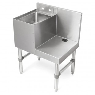 John Boos UBBS-1824 24 Inch Freestanding Underbar Blender Station with Dump Sink Stainless Steel