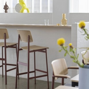 Stool Loft-1 350x350x460mm, beech, other varnish