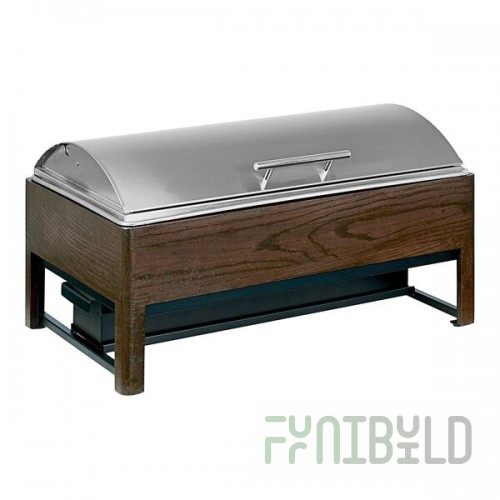 Cal-Mil Heritage Full Size Dark Oak Chafer with Lid 22426-112