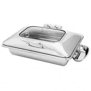Walco Idol from Steelite International WLWI9UMT 8 Qt. Rectangle Stainless Steel Chafer with Body and Metal Lid