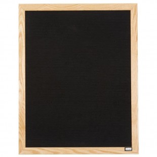 Aarco BOFD3024L 24 Inch Message Center Board Open Face Black Felt Aluminum Frame