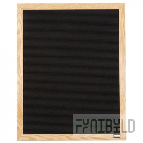 Aarco BOFD3024L 24 Inch Message Center Board Open Face Black Felt Aluminum Frame