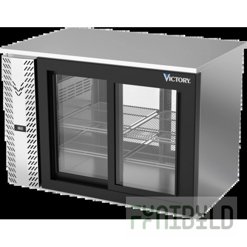 Victory VBB48HC-F-PT-S Pass-Thru Back Bar Refrigerator Food Rated Two-section