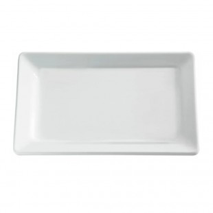 Libbey APS 84186 12 Inch Rectangular Tray Melamine Dishwasher Safe Stackable White