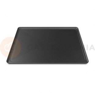 Baking tray 600x400x15 in for oven (black metal, with 4-sided bevel)