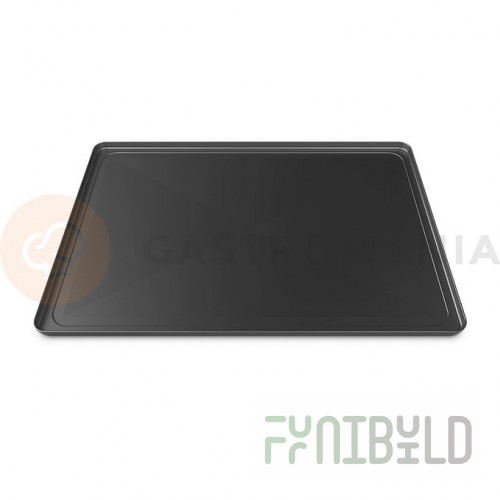 Baking tray 600x400x15 in for oven (black metal, with 4-sided bevel)