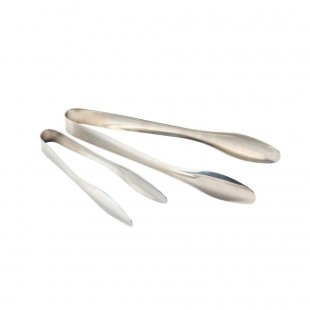Tablecraft 11641 2.75 Inch Width Tongs Stainless Steel Commercial Serving