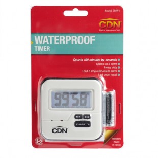 CDN TMW1 Timer Waterproof 100 Minutes Digital Shatterproof ABS Plastic