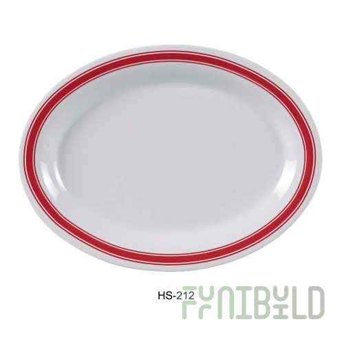 Yanco HS-212 12 Inch Oval Platter Dishwasher Safe Heavyweight Melamine