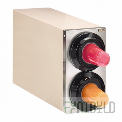 Modular 1015599 Simpli-Flex 2100 Beige 2-Slot 3.5 - 44 oz. Countertop Cup Dispenser Cabinet