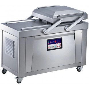 Omcan 59135 97 Inch Double Chamber Vacuum Packaging Machine with Stainless Steel Cover