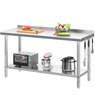 Tecnoeka EKTAS 464STK 32 Inch Stainless Steel Table With Supports For 6 Trays