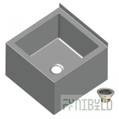 SPG International MOP-20-8 Universal Stainless Mop Sink Floor Mounted 20