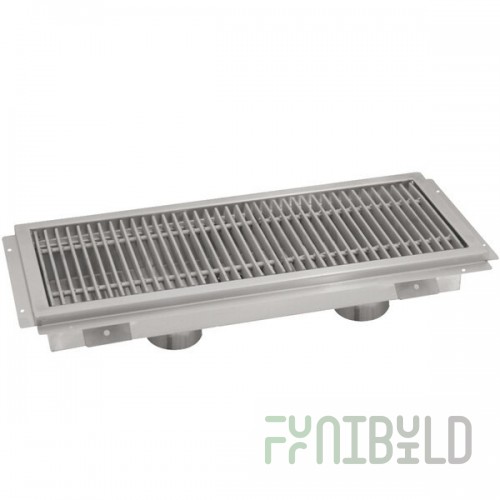 Advance Tabco FTG-760 60 Inch Floor Trough with Stainless Steel Grating