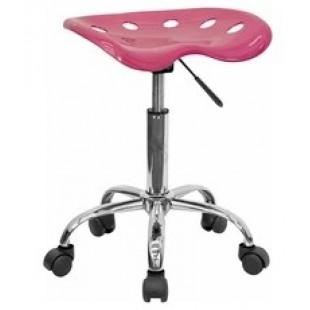 Flash Furniture LF-214A-PINK-GG 17 Inch Vibrant Stool with Adjustable Height