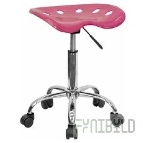 Flash Furniture LF-214A-PINK-GG 17 Inch Vibrant Stool with Adjustable Height