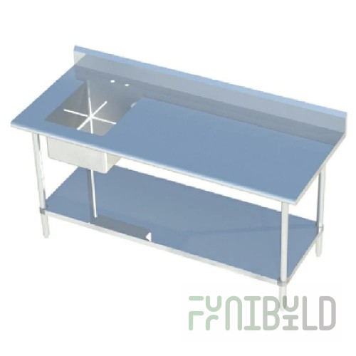 Sapphire Manufacturing SMTPS-3060L Work Table With Prep Sink 60
