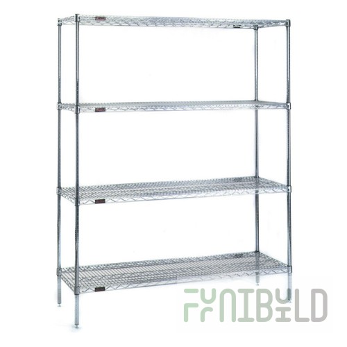 Eagle A2136Z 36 Inch Adjustable Shelf Wire with Add-A-Shelf Collars Zinc Finish