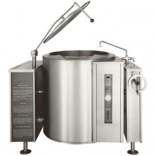 Crown Steam 2PHC-60F 60 Gallon Kettle Hinged Cover Two Piece Stainless Steel