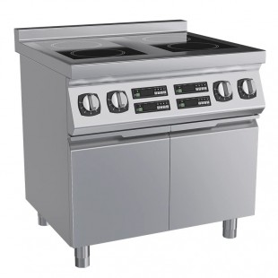 Induction cooker PEI-4/G1, 3 burners of 3.5 kW and 1 burner -5 kW; power consumption - 15.5 kW. 805(725)*900*859