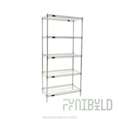 Eagle A5-74-2136Z 36 Inch Add-On Shelving Unit 5-tier Wire with Zinc Finish