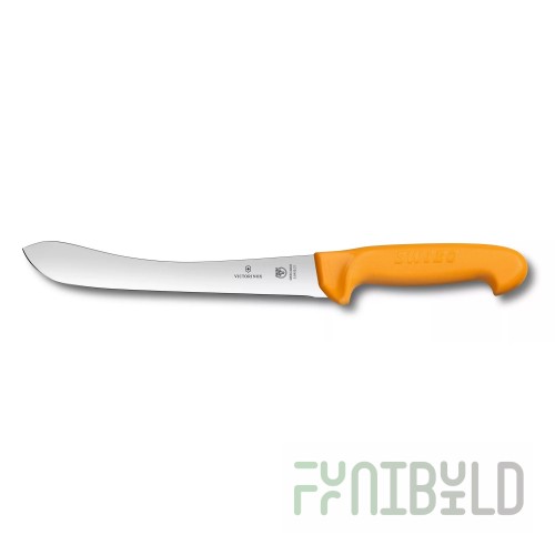 Victorinox 5.8426.21 8 Inch Blade Normal Edge Butcher Knife Orange Handle