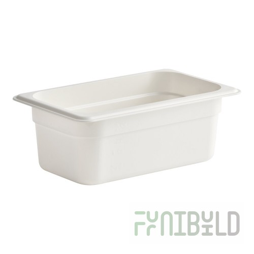 Cambro 44CW148 2.7 Quart Camwear Food Pan Polycarbonate White