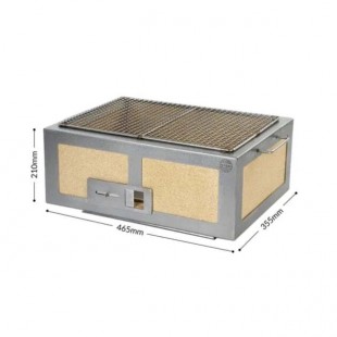 JB Prince G102 HM 22 Inch Kasai Konro Heat Mat Vermiculite for Grills