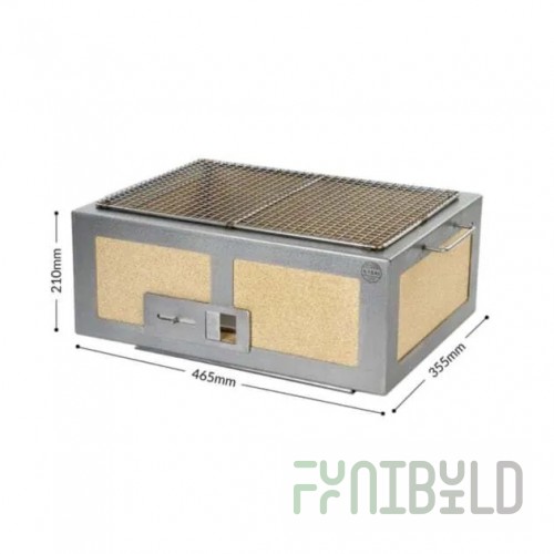 JB Prince G102 HM 22 Inch Kasai Konro Heat Mat Vermiculite for Grills