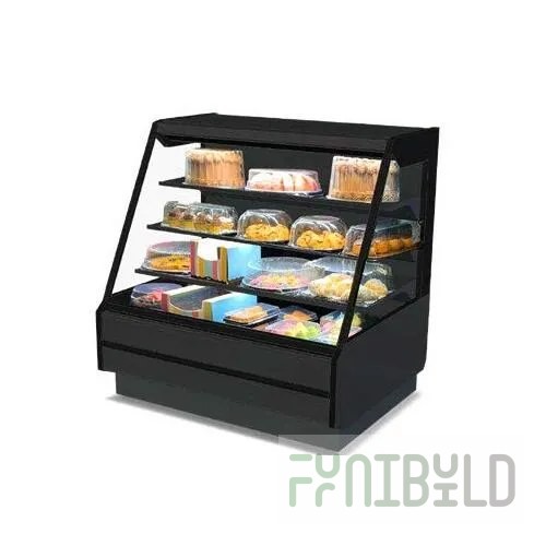 Hussmann DZC-C-144R 144 Inch Remote Refrigerated Bakery Display Case with LED Lighting