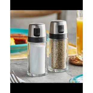 FOH TSP004WHP23 Spiral® Salt And Pepper Shaker Set 2 Oz. 2 FOH TSP004WHP23 Spiral® Salt And Pepper Shaker Set 2 Oz. 2