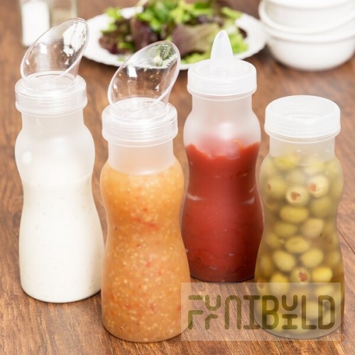 GET SDB-16-PC-B 16 oz. Frosted Polycarbonate Salad Dressing / Juice Bottle