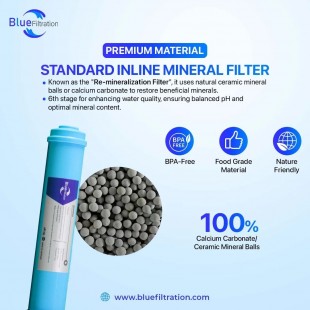 UNOX UX252-70260A 6 Inch Inline Mineral Addition Cartridge for Water Filtration UNOX UX252-70260A 6 Inch Inline Mineral Addition Cartridge for Water Filtration