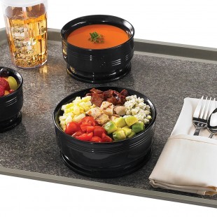 Cambro MDSB16110 Shoreline Collection Black 16.9 oz. Entree Bowl - 48/Case