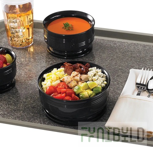 Cambro MDSB16110 Shoreline Collection Black 16.9 oz. Entree Bowl - 48/Case