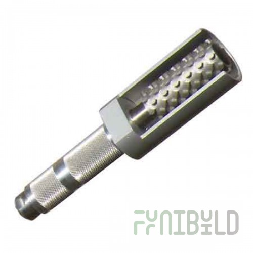 Alfa 25BN1 14 Inch Standard Duty Overhead Mount Fish Scaler Stainless Steel with 4 Foot Flexible Shaft