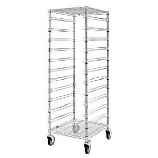 Quantum BC212469M11CO 21 Inch Bin Cart Mobile Conductive with 2 Shelves and 11 Slides