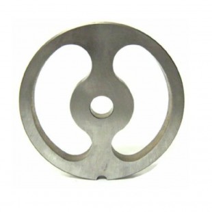 Alfa 12 SS KIDNEY-2 2.5 Inch Kidney Plate Stainless Steel with Holes