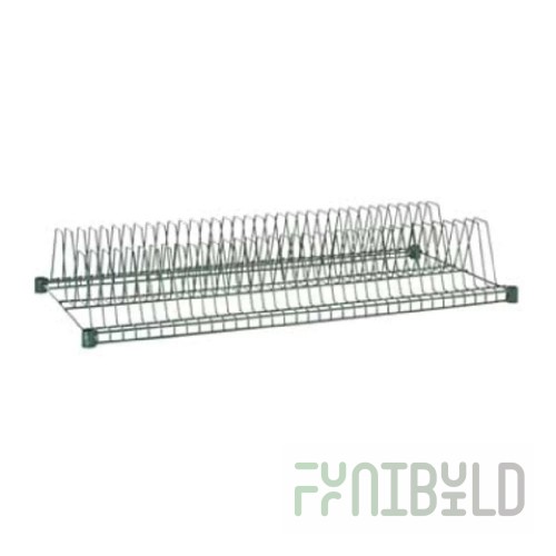 1880 Hospitality FTS2448835GN 48 Inch Wire Drying Rack Green Epoxy Finish