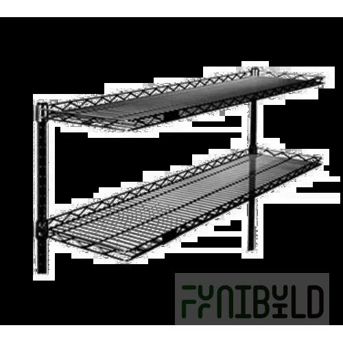 Eagle CS1254-C 54 Inch Wire Cantilever Shelf with Wraparound Ledge Chrome Finish