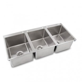John Boos PB-DISINK162012-3 56 Inch Pro-Bowl Drop-In Sink Stainless Steel