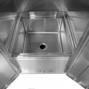 John Boos PBJC-303084 30 Inch Stainless Steel Mop Sink Cabinet with Drain