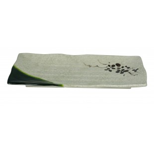 Yanco HO-2412 11 Inch Rectangular Dish Melamine with Rippled Edge Pack 3 Dozen