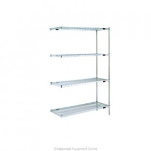 Eagle A4-74-1860C 60 Inch 4-tier Wire Shelving Unit with Chrome Finish
