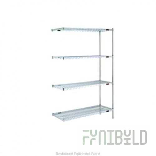 Eagle A4-74-1860C 60 Inch 4-tier Wire Shelving Unit with Chrome Finish