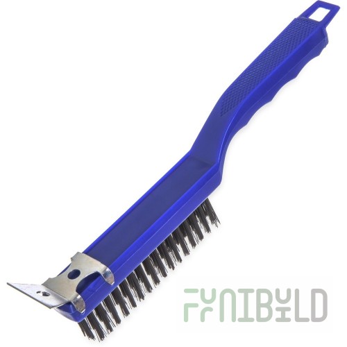 Carlisle 4067100 5-1/2 Inch Scratch Brush with Steel Bristles and Pistol Grip Handle