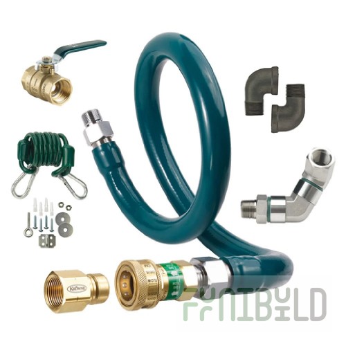 Krowne M7548K9 3/4 Inch I.D. Moveable Gas Connection Kit Antimicrobial PVC 180K BTU