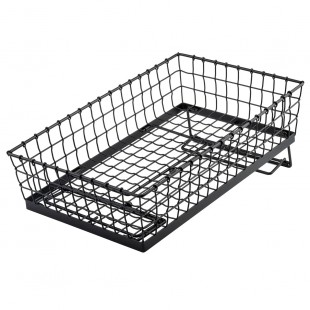Tablecraft GMT21125 13 Inch Metal Transformer Basket with Adjustable Height Black Powder Coated
